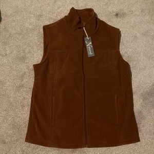 Burnt orange fleece vest